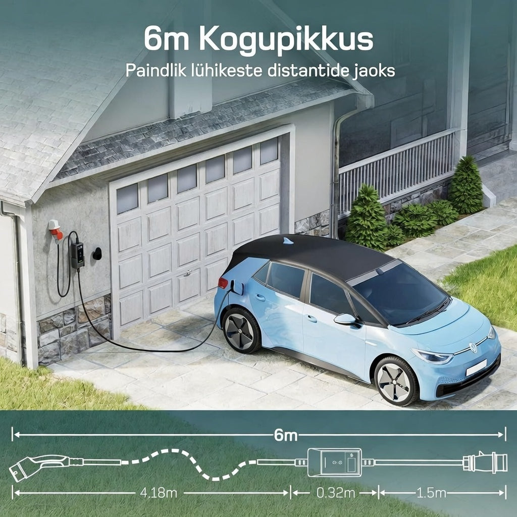 Talvolt Mobiilne laadija 11kW, 6m laadimiskaabel
