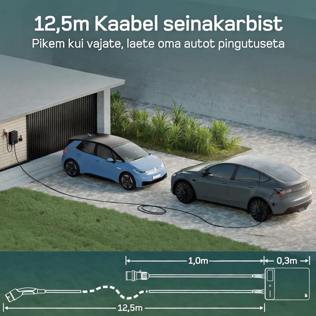 Talvolt Seinalaadija 11kW, 12.5m laadimiskaabel